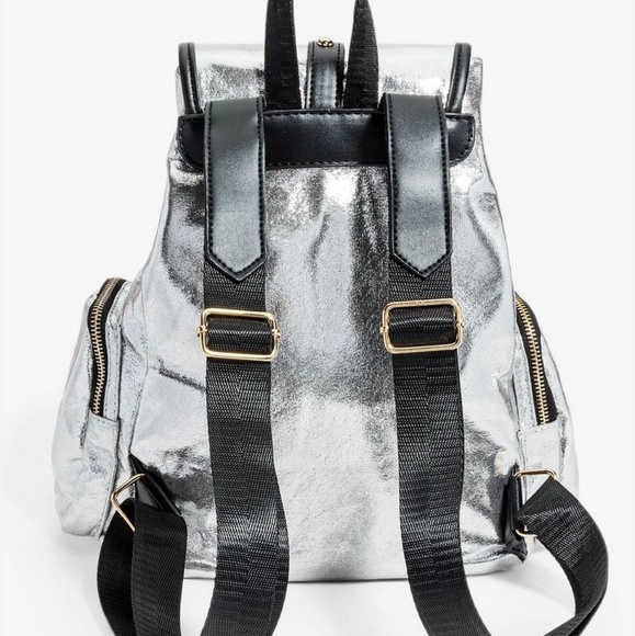 SALE!! Metallic Silver Backpack - Picture 3 of 4